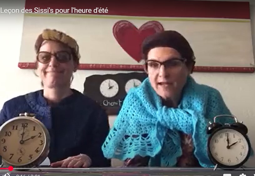 batoillons,Sylvie Berney, Sylvie Galuppo, Sylvie Berney-Grobéty, Les sissi's, les sissis, vaud, vaudois, humour, terroir, cerise au kirsch, duo, rap, venoge, jean-villard Gilles, drole, sympa, suisse romande, accent vaudois, retraite humour, aquagym des ainés, coiffeuse bouchère, santé, kirsch, on a de la chance avec le temps, rue des mégères, recette cerise au kirsch, recette vaudoise, recette spécialité vaudoiseHeure d'été expliquée par les Sissi's, pas sur que ça soit plus clair... batoillons,Sylvie Berney, Sylvie Galuppo, Sylvie Berney-Grobéty, Les sissi's, les sissis, vaud, vaudois, humour, terroir, cerise au kirsch, duo, rap, venoge, jean-villard Gilles, drole, sympa, suisse romande, accent vaudois, retraite humour, aquagym des ainés, coiffeuse bouchère, santé, kirsch, on a de la chance avec le temps, rue des mégères, recette cerise au kirsch, recette vaudoise, recette spécialité vaudoiseHeure d'été expliquée par les Sissi's, pas sur que ça soit plus clair...